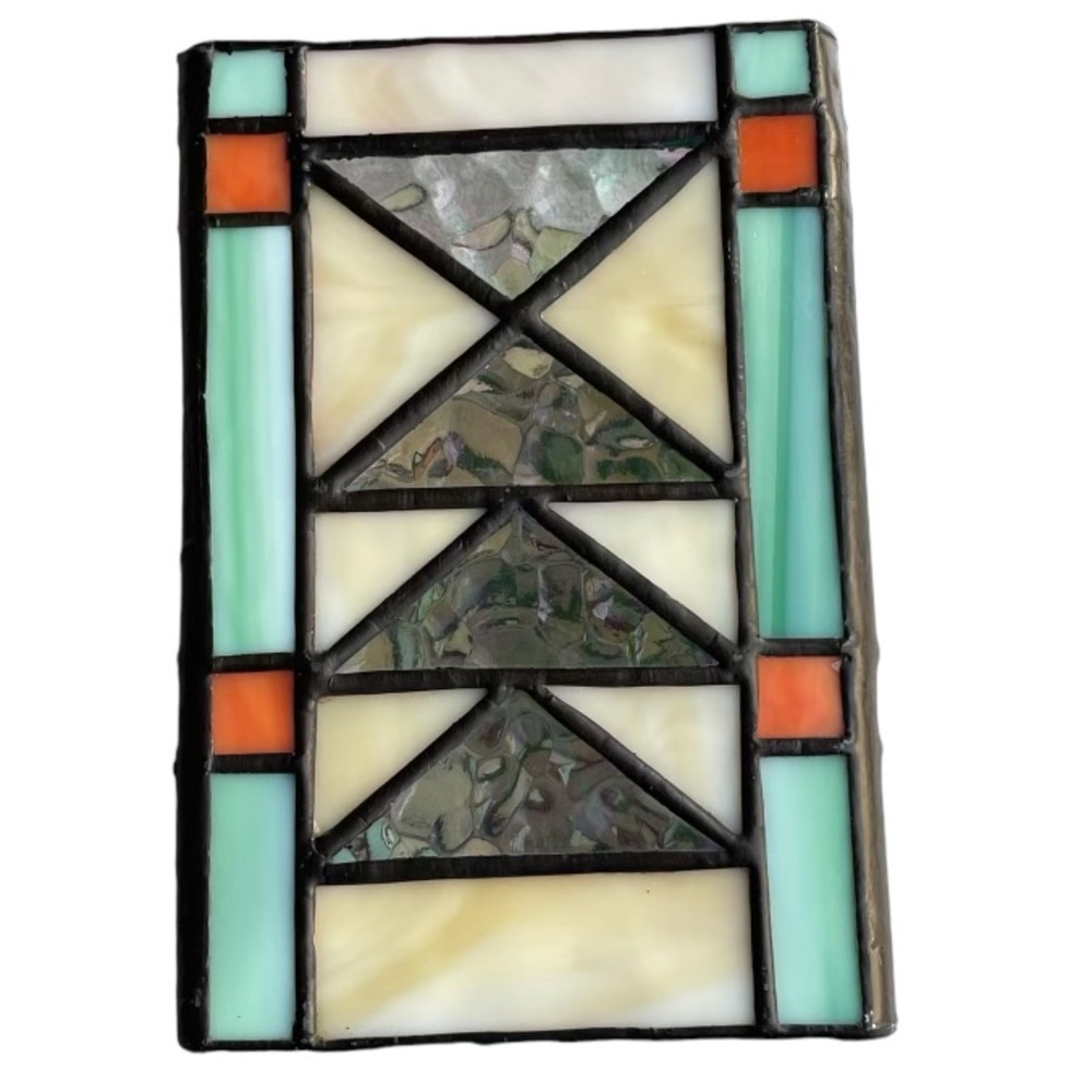 Forma Vitrum Native American Southwestern Iridescent Stained Glass Art Decor